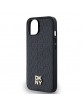 DKNY iPhone 14 / 15 / 13 Case Magsafe Pattern Metal Logo Black