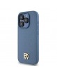 DKNY iPhone 15 Pro Case Magsafe Pattern Metal Logo Blue