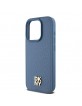 DKNY iPhone 15 Pro Case Magsafe Pattern Metal Logo Blue