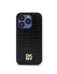 DKNY iPhone 15 Pro Hülle Case Magsafe Pattern Metall Logo Schwarz