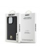 DKNY iPhone 15 Pro Hülle Case Magsafe Pattern Metall Logo Schwarz