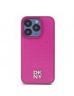 DKNY iPhone 15 Pro Hülle Case Magsafe Pattern Metall Logo Rosa