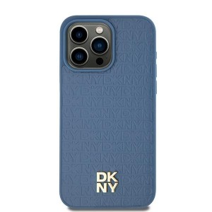 DKNY iPhone 15 / 14 / 13 Case Magsafe Pattern Metal Logo Blue