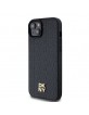 DKNY iPhone 15 / 14 / 13 Case Magsafe Pattern Metal Logo Black