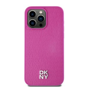 DKNY iPhone 15 / 14 / 13 Case Magsafe Pattern Metal Logo Pink