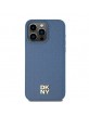 DKNY iPhone 15 Pro Max Case Magsafe Pattern Metal Logo Blue