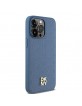 DKNY iPhone 15 Pro Max Case Magsafe Pattern Metal Logo Blue