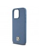 DKNY iPhone 15 Pro Max Case Magsafe Pattern Metal Logo Blue