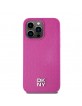 DKNY iPhone 15 Pro Max Case Magsafe Pattern Metal Logo Pink