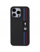 BMW iPhone 15 Pro Case Tricolor M Collection Black