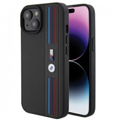 BMW iPhone 15 / 14 / 13 Hülle Case Tricolor M Collection Schwarz