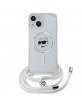 Karl Lagerfeld iPhone 13 / 14 / 15 Hülle Case Strap Cord Magsafe Transparent