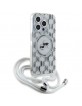 Karl Lagerfeld iPhone 15 Pro Hülle Case Magsafe Cord Strap Transparent