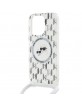 Karl Lagerfeld iPhone 15 Pro Hülle Case Magsafe Cord Strap Transparent