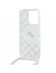 Karl Lagerfeld iPhone 15 Pro Hülle Case Magsafe Cord Strap Transparent