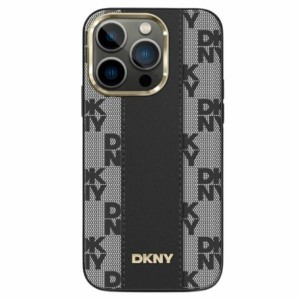 DKNY iPhone 14 Pro Hülle Case MagSafe Mono Pattern Schwarz