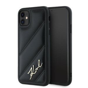 Karl Lagerfeld iPhone 11 Case Quilted Script Black