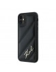 Karl Lagerfeld iPhone 11 Hülle Case Quilted Script Schwarz