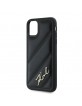 Karl Lagerfeld iPhone 11 Hülle Case Quilted Script Schwarz