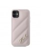 Karl Lagerfeld iPhone 11 Hülle Case Quilted Script Rosa Pink