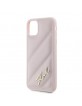 Karl Lagerfeld iPhone 11 Hülle Case Quilted Script Rosa Pink