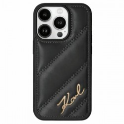 Karl Lagerfeld iPhone 13 Pro Hülle Case Quilted Script Schwarz