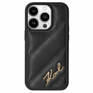 Karl Lagerfeld iPhone 13 Pro Case Quilted Script Black