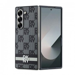 DKNY Samsung Fold6 / Fold 6 Case Chequered Pattern Stripes Black