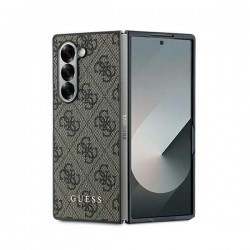 Guess Samsung Z Fold6 / Fold 6 Hülle Case 4G Metal Logo Braun