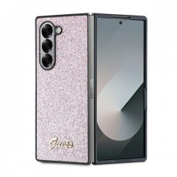 Guess Samsung Z Fold6 / Fold 6 Hülle Case Glitter Script Rosa Pink