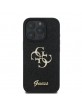 Guess iPhone 16 Pro Case Glitter Fixed Glitter Big 4G Black