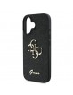 Guess iPhone 16 Plus Case Glitter Fixed Glitter Big 4G Black