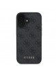 Guess iPhone 16 Case 4G Metal Classic Logo Black