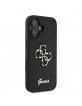 Guess iPhone 16 Case Glitter Fixed Glitter Big 4G Black