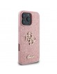 Guess iPhone 16 Pro Max Case Glitter Fixed Glitter Big 4G Pink