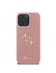 Guess iPhone 16 Pro Max Case Glitter Fixed Glitter Big 4G Pink