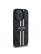 Guess iPhone 16 Pro Case MagSafe 4G Printed Stripes Black