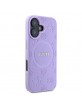 Guess iPhone 16 Case Cover MagSafe Peony 4G Saffiano Purple