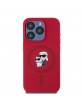 Karl Lagerfeld iPhone 15 Pro Case Magsafe Karl Choupette Red