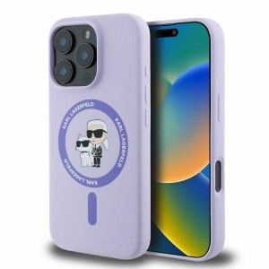 Karl Lagerfeld iPhone 16 Pro Hülle Case Magsafe Karl Choupette Lila