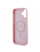 Guess iPhone 16 Plus Hülle Case Grained MagSafe Rosa Pink