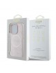 Guess iPhone 16 Pro Case MagSafe Peony 4G Saffiano Pink