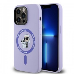 Karl Lagerfeld iPhone 14 Pro Case Magsafe Karl Choupette Purple