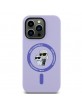 Karl Lagerfeld iPhone 14 Pro Case Magsafe Karl Choupette Purple