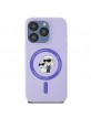 Karl Lagerfeld iPhone 15 Pro Case Magsafe Karl Choupette Purple