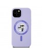 Karl Lagerfeld iPhone 15 Case Magsafe Karl Choupette Purple