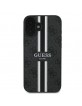 Guess iPhone 16 Plus Hülle Case MagSafe 4G Stripes Schwarz