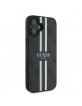 Guess iPhone 16 Plus Case MagSafe 4G Stripes Black