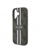 Guess iPhone 16 Plus Hülle Case MagSafe 4G Stripes Braun