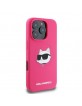 Karl Lagerfeld iPhone 16 Pro Max Case MagSafe Silicone Choupette Head Fuschia